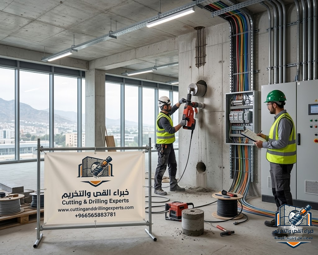   تخريم خرسانة للمواسير والكهرباء بالطائف | خصم 45% على فتحات التمديدات بدقة | خبراء القص والتخريم | 0565883781   